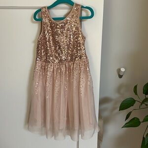 Pink rose gold GAP girls dress size S